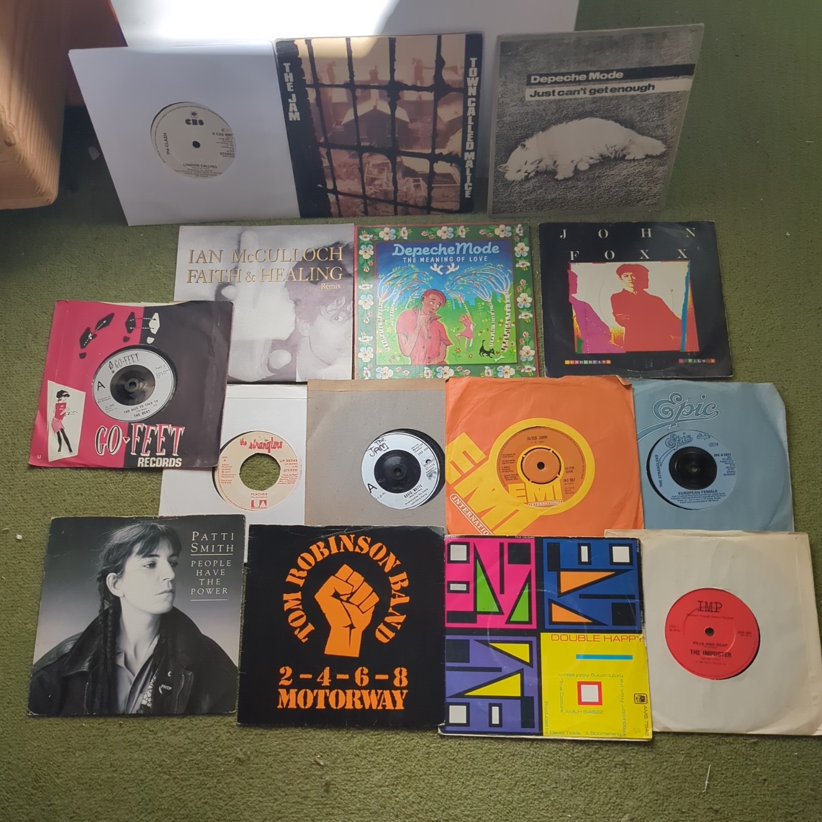 Punk New Wave 7" Vinyl Bundle x 16 Clash Stranglers Depeche Mode Jam TRB Foxx