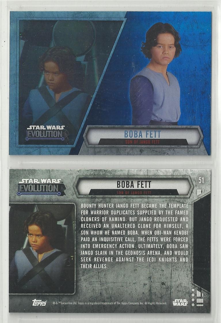 2016 Star Wars Evolution (Topps) BLUE FOIL "Parallel" Base Trading Card #51