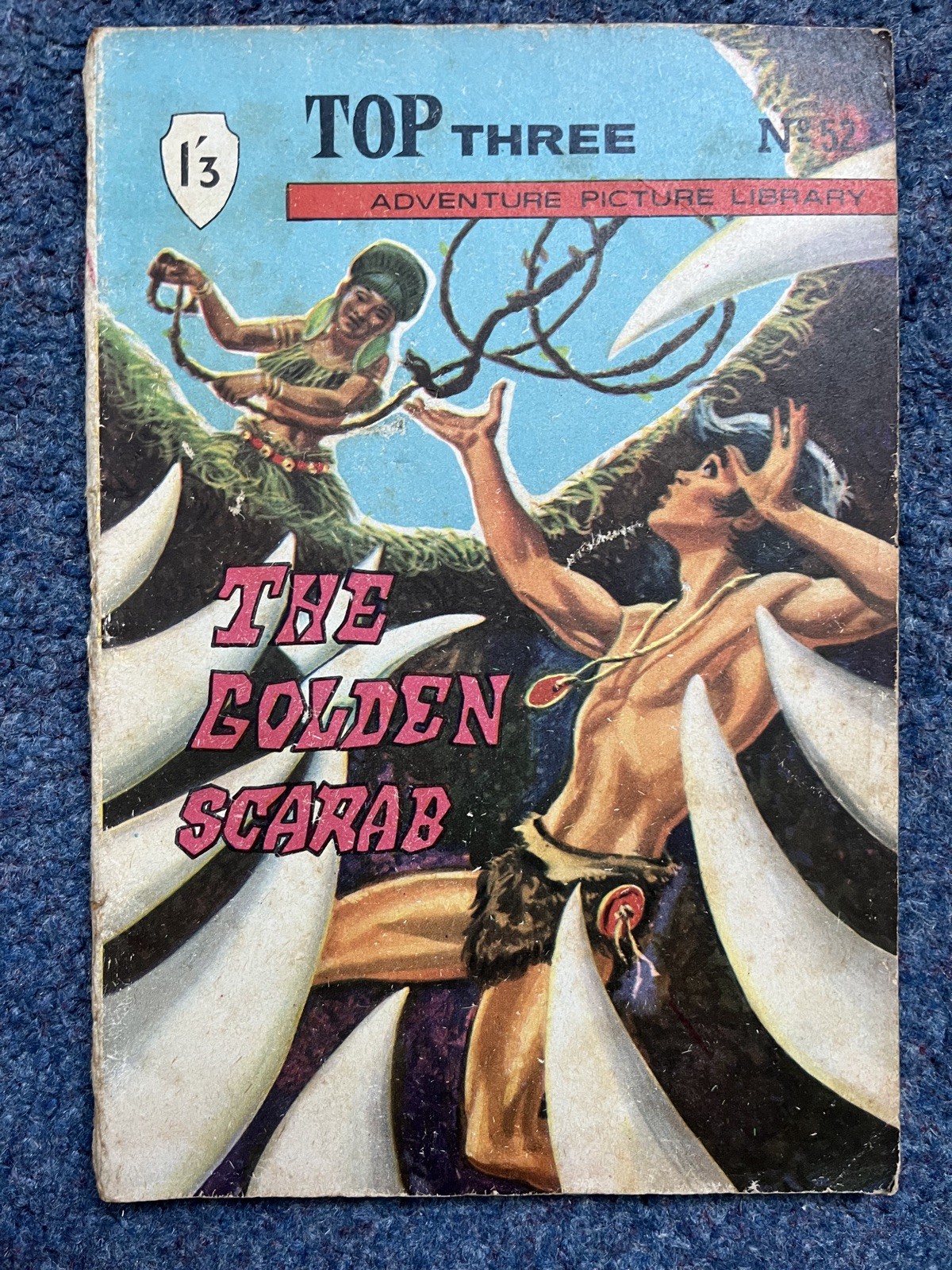 Top Three Thrilling Adventure Picture Library Comic No. 52 The Golden Scarab