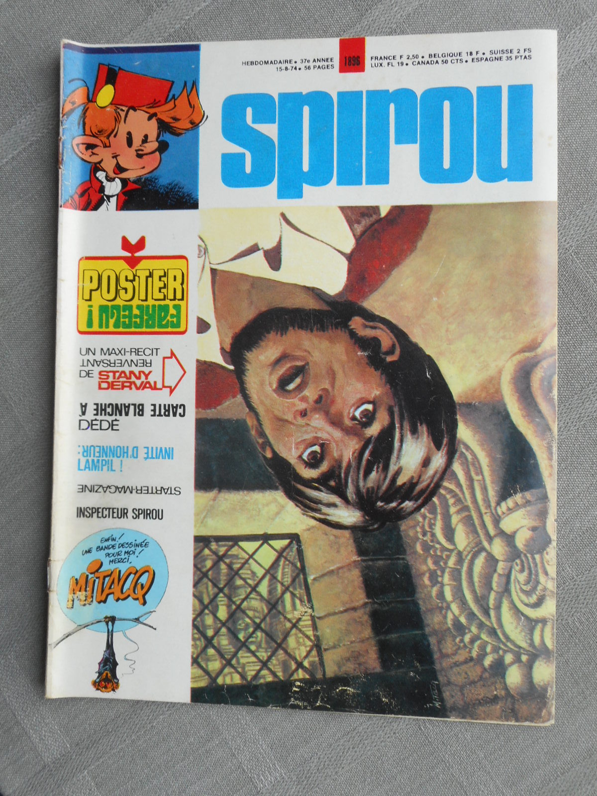 Hebdo Spirou N°1896 Stato Corretto/ Buon Stato Con Supplemento Poster Farfelu