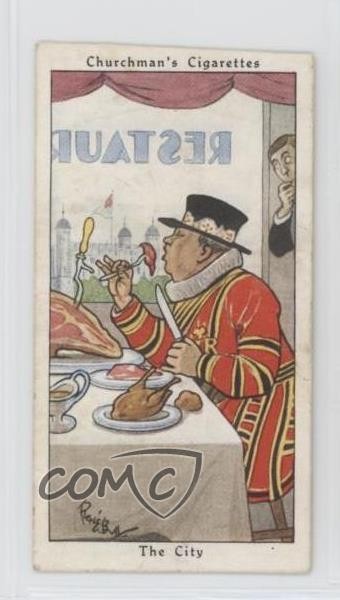 1937 Churchman's Howlers Tobacco Small The City #34 0f3j