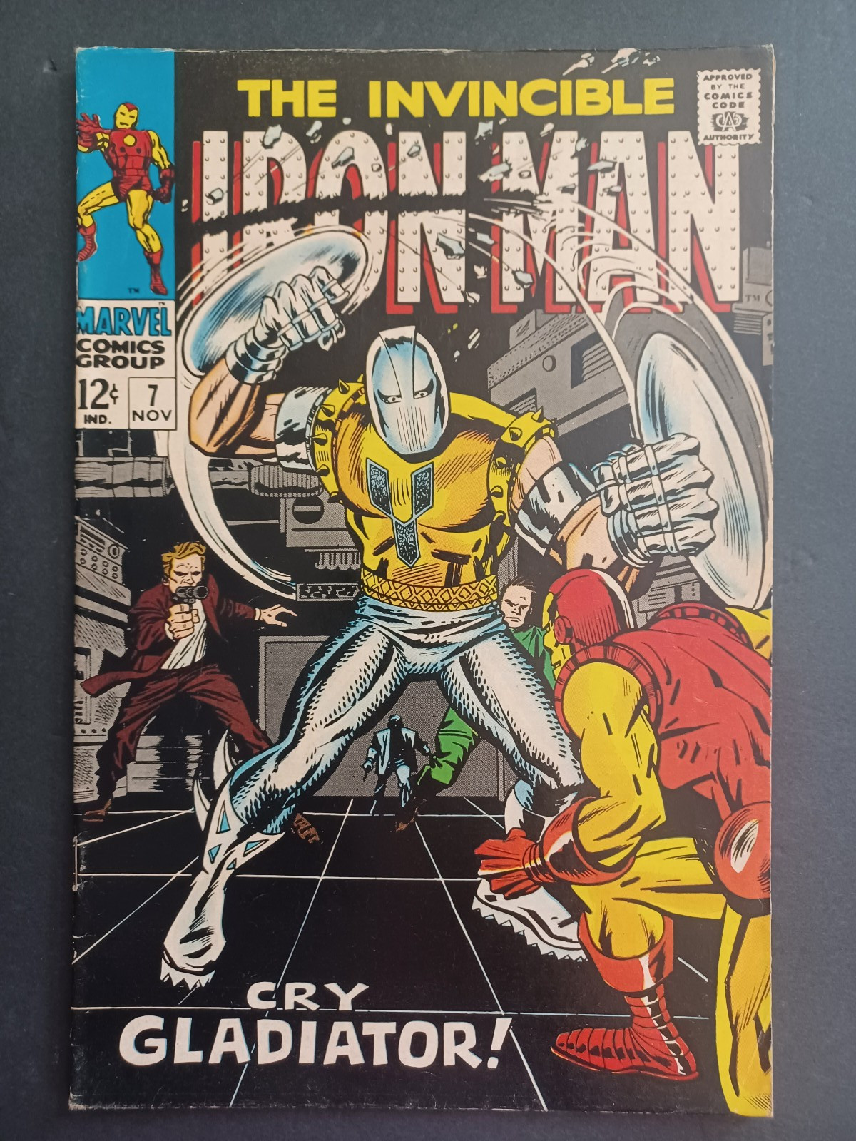 The Invincible Iron Man #7 - Gladiator - Tuska - 1968 - FN/VF