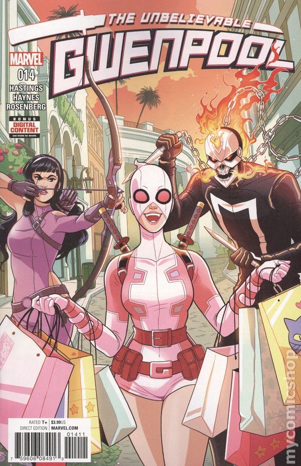 Incredibile Gwenpool #14A Ganucheau quasi nuovo 9,4 2017 immagine stock