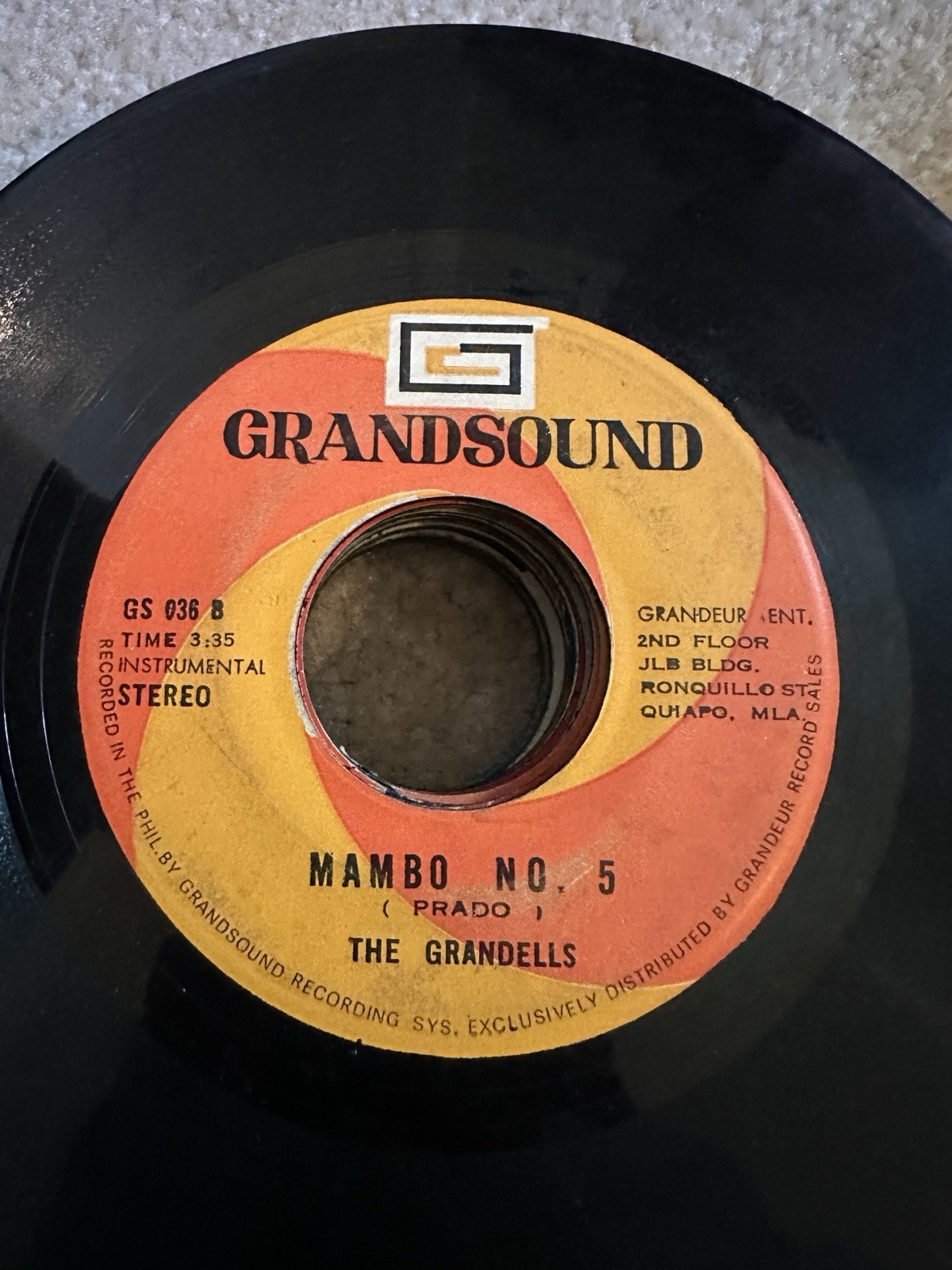 The Grandells 45 rpm Philippines 7" Mambo No 5 Soul Funk