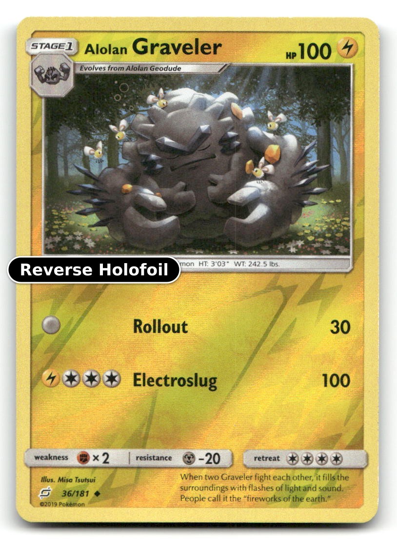 Alolan Graveler Reverse Holofoil SM - Team Up 36/181 LP Pokemon
