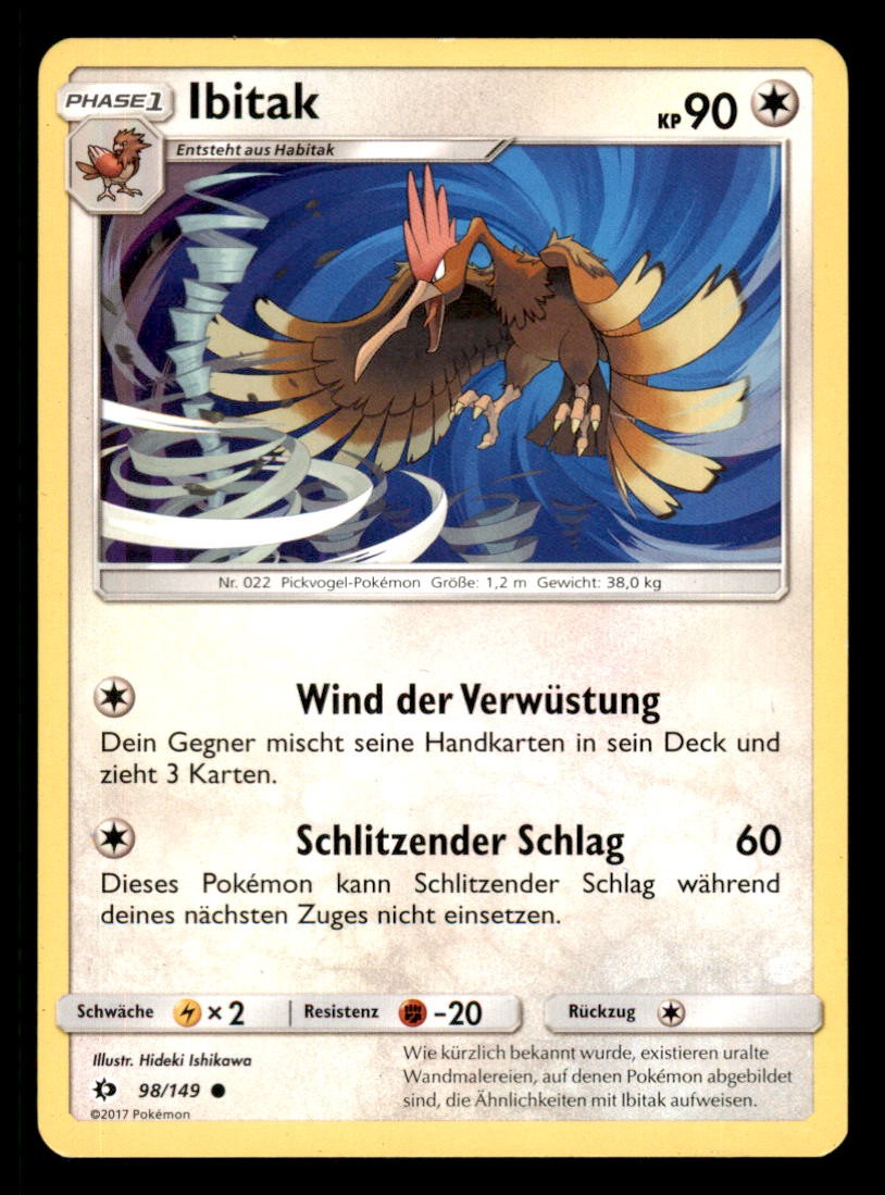 Pokemon Ibitak 98/149 Sonne & Mond Deutsch