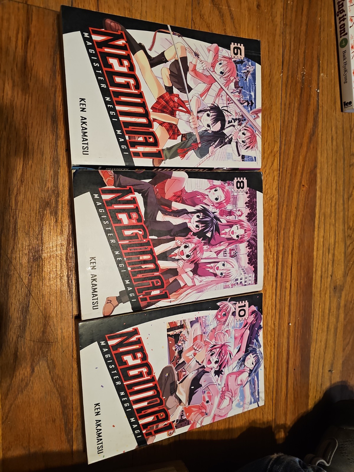 Negima! Magister Negi Magi Vol 6, 8, 10 Manga Lotto 3 Inglese PB Del Rey Akamatsu
