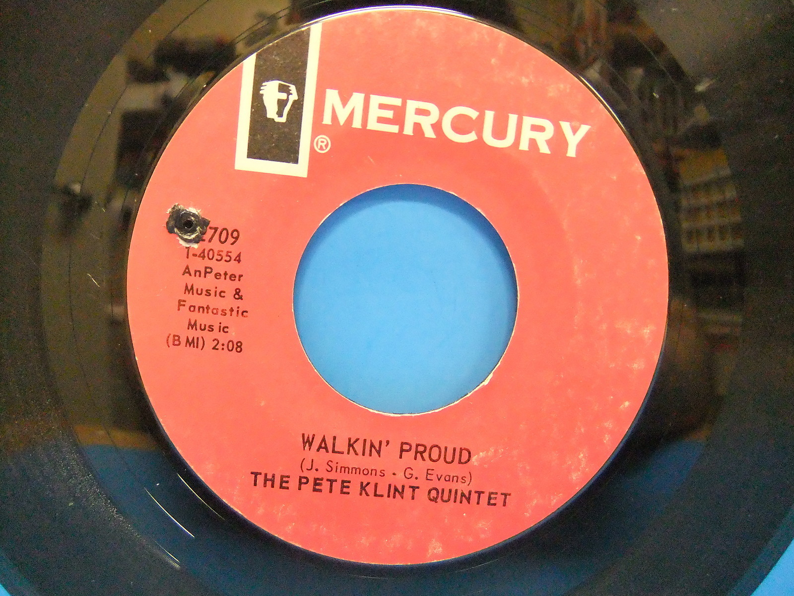 The Pete Klint Quintet Walkin' Proud / Shake 1967 45 Single Mercury 73709 Garage