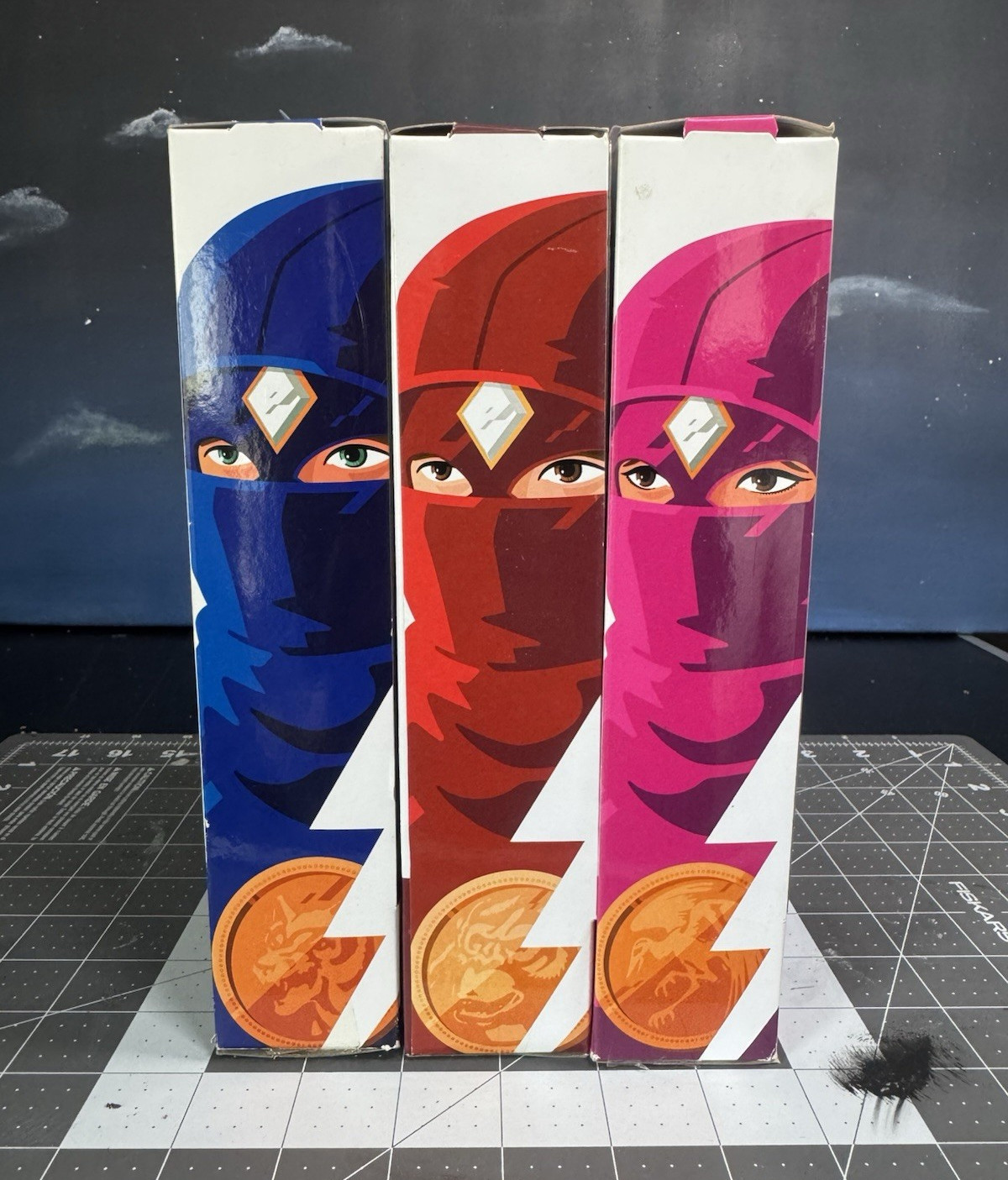 Hasbro Power Rangers Lightning Collection Mighty Morphin Ninja Blu Rosso Rosa Set