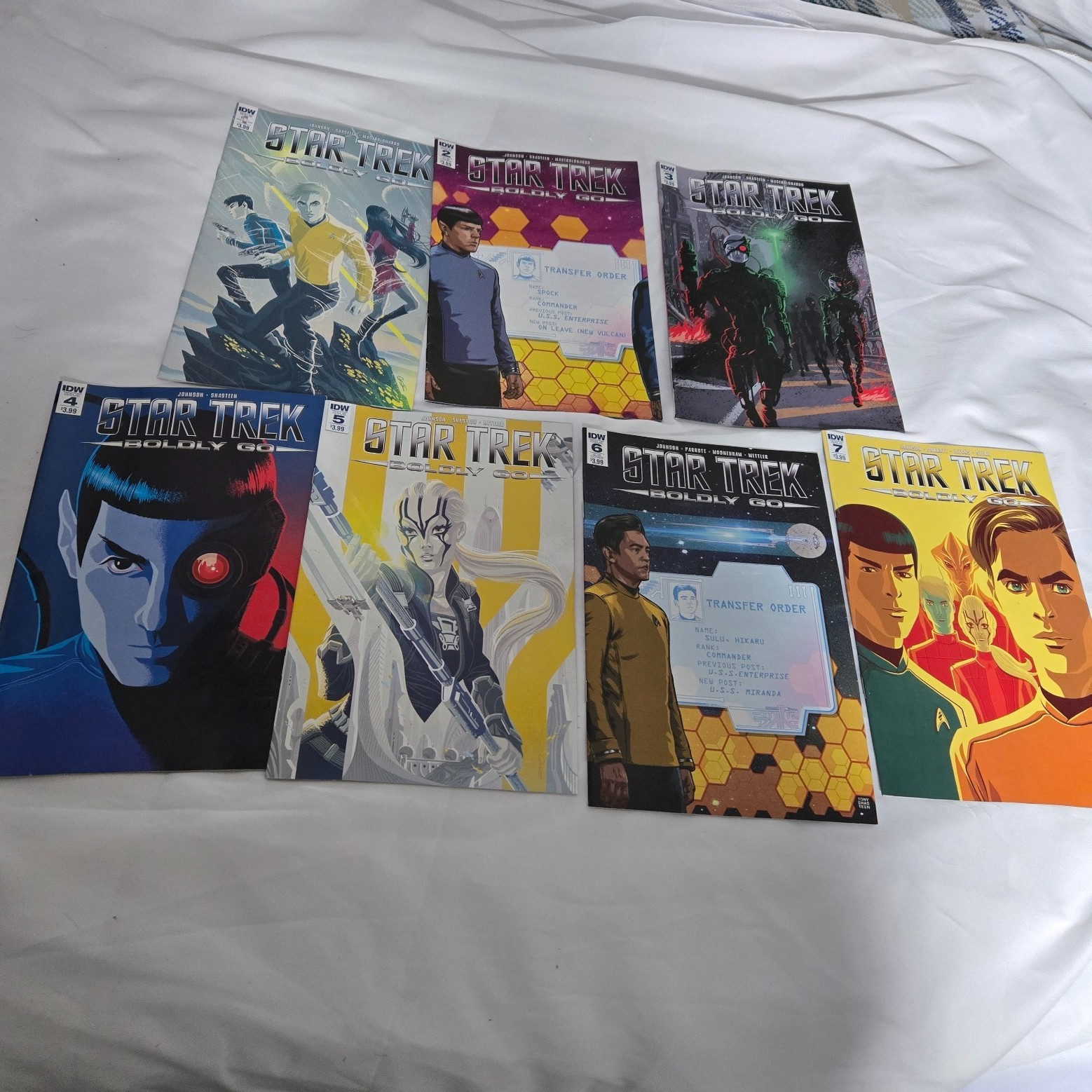 Star Trek Boldly Go #1-7 Comic Lot Complete Story Arc IDW 2017 VF/NM