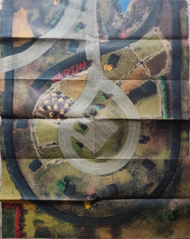 tapis decor circuit train et voitures vintage plan miniature 100 par 125 n2