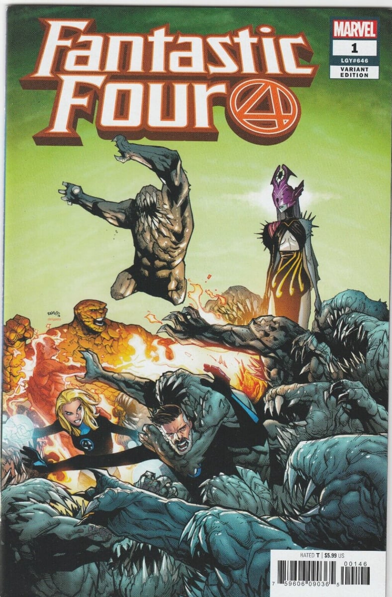 FANTASTIC FOUR #1 GIGANTE (2018) SLOT ~ VARIANTE HUMBERTO RAMOS ~ NON LETTO NM