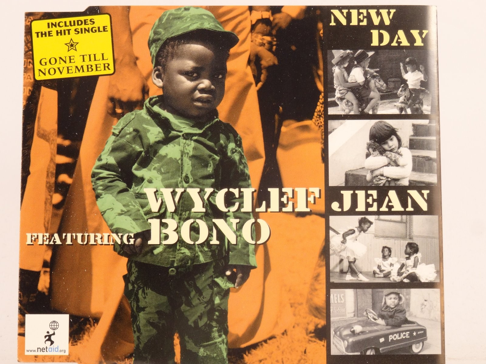 WYCLEF JEAN FT BONO NEW DAY (I42) 3 Track CD Single plus Picture Sleeve COLUMBIA