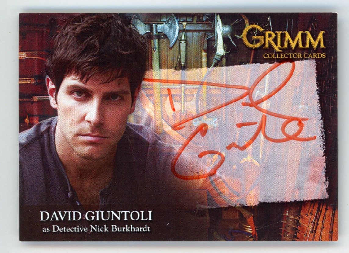 2013 David Giuntoli Autograph Breygent Grimm Season 1 Nick Burkhardt