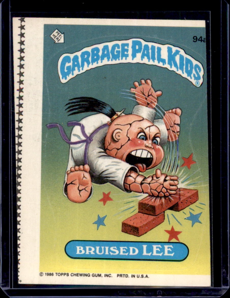 Miscut 1986 Topps Garbage Pail Kids Series 3 #94a Bruised Lee