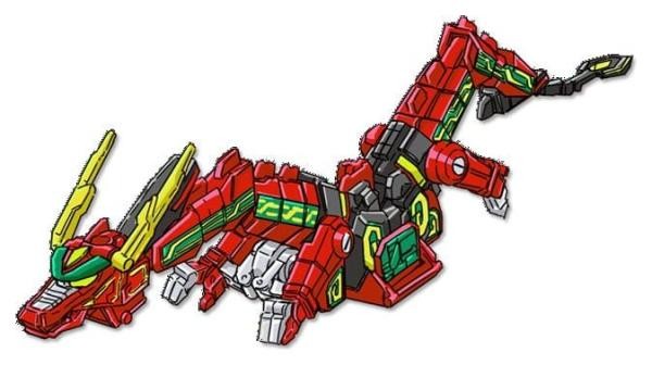 Power Rangers Thunderzord Action Figure Drago Rosso