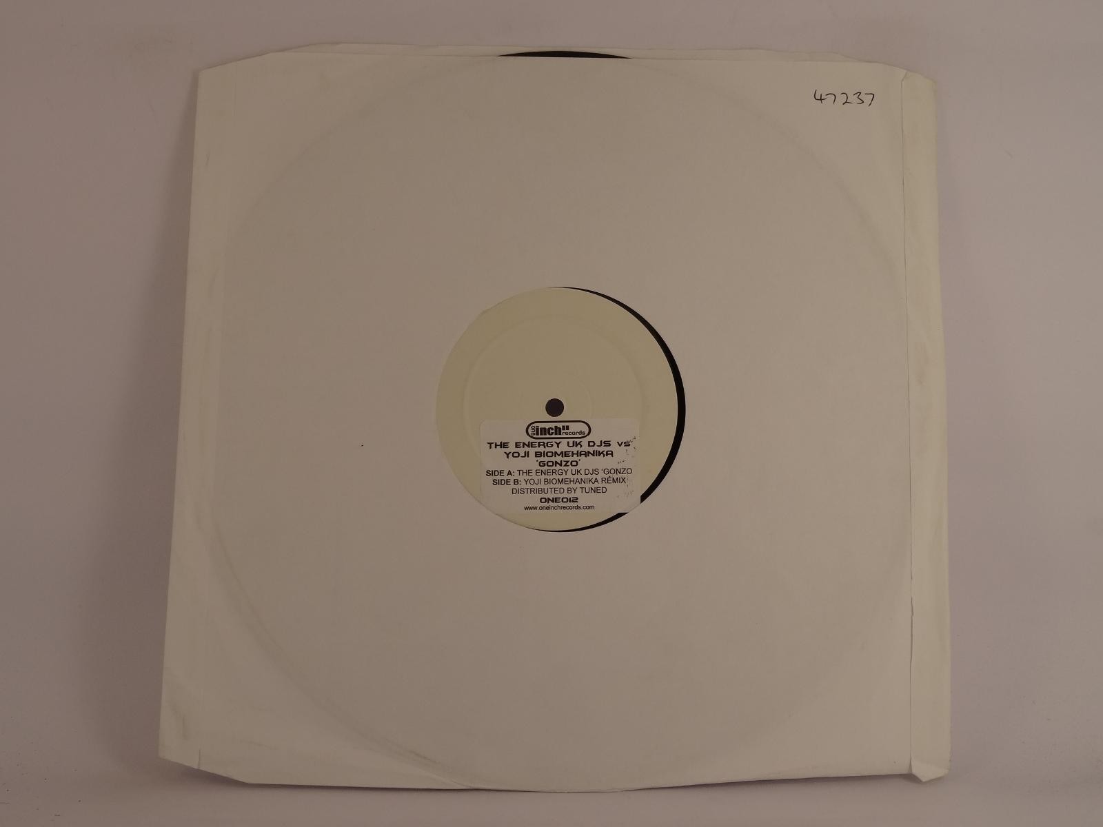 THE ENERGY UK DJS VS YOJI BIOMEHANIKA GONZO (B) 2 Track 12" Single ONE INCH RECO