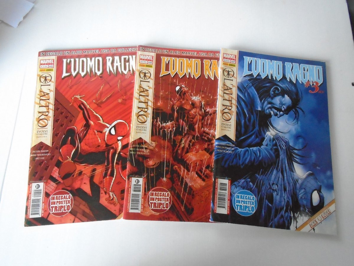 L'UOMO RAGNO L'ALTRO EVOLVI O MUORI, PANINI COMICS SAGA COMPLETA DI 6 NUMERI
