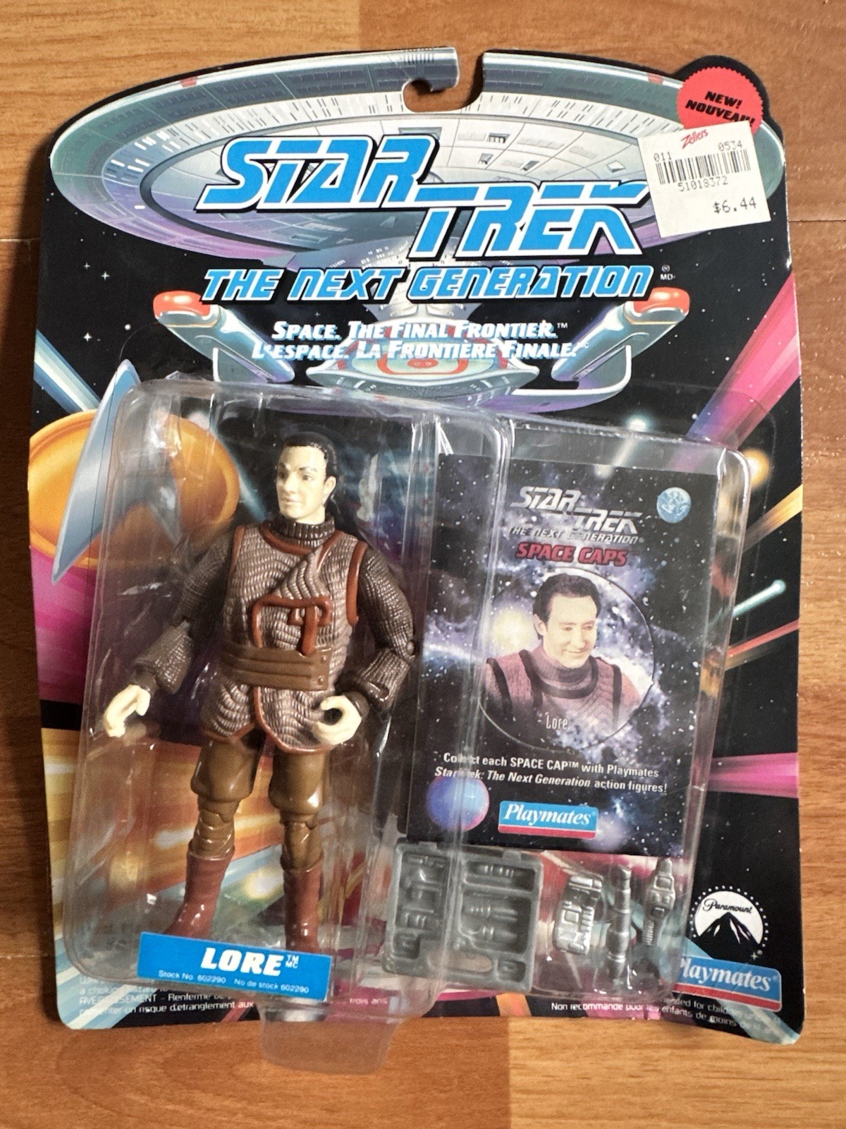 1993 Playmates Star Trek TNG Lore Action Figure #602290 Carded