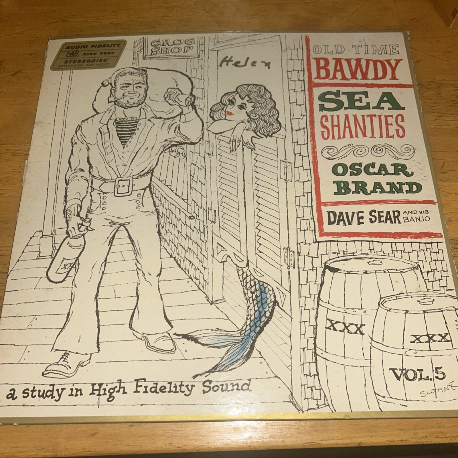 Oscar Brand Old Time Bawdy Sea Shanties by Audio Fidelity Records 33rpm VINYL LP