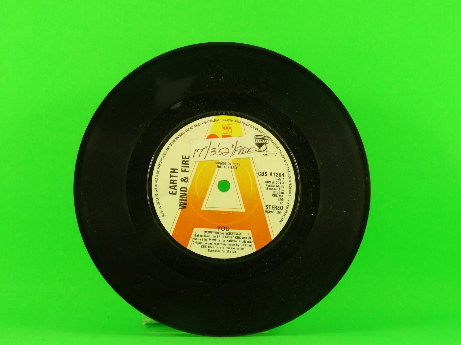 EARTH,WIND & FIRE YOU (promo) (137) 7" CBS