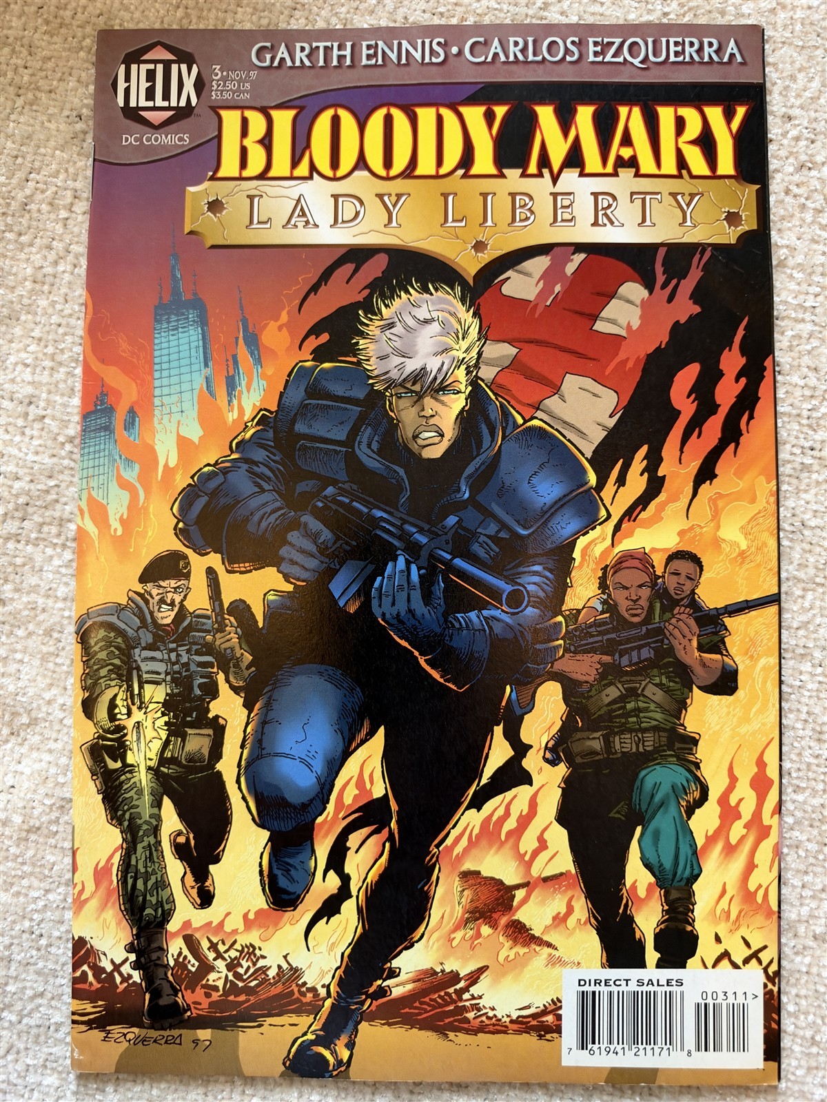 BLOODY MARY : LADY LIBERTY #3 Garth Ezquerra Ennis DC Helix Comics VF
