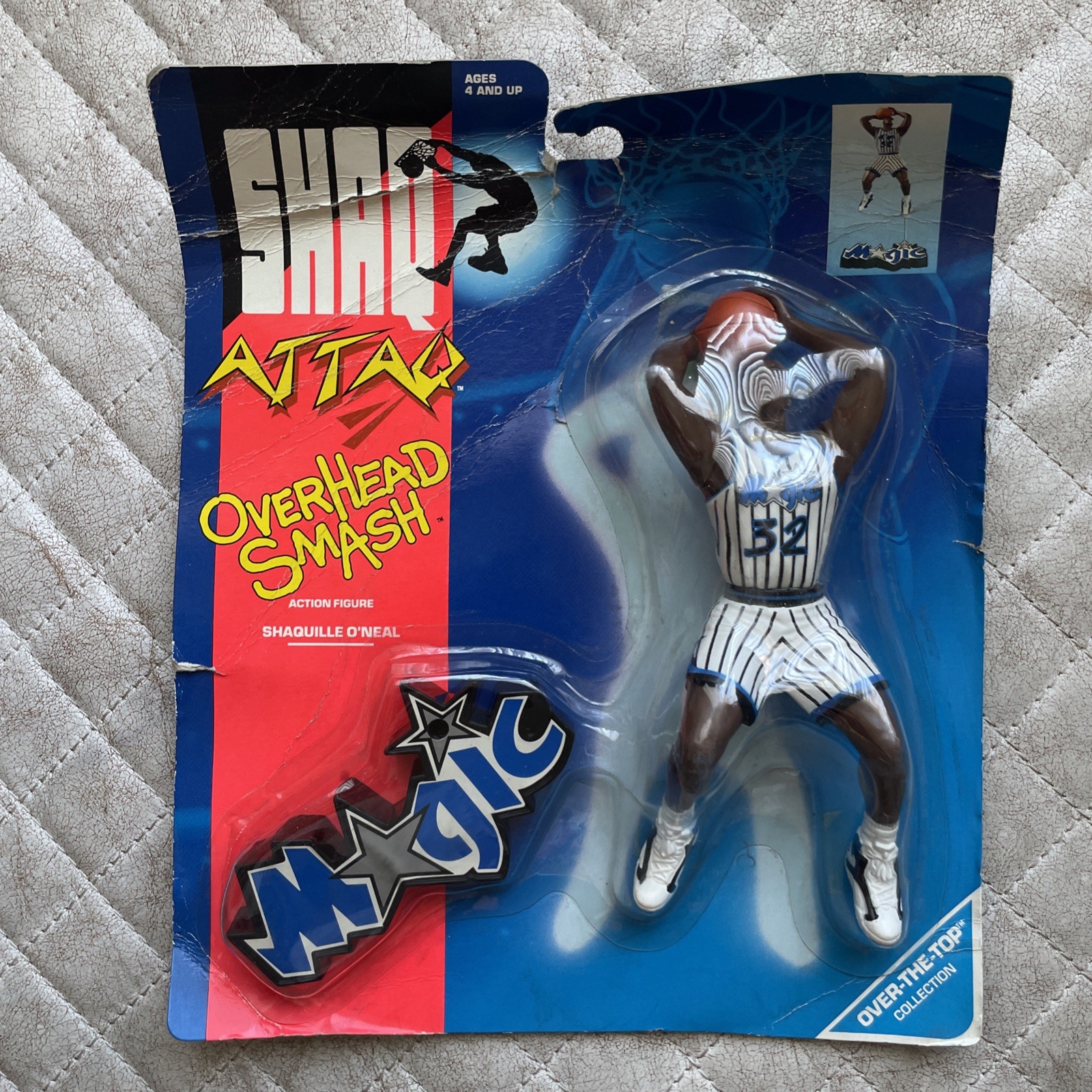Shaq Attaq Action Figure OVERHEAD SMASH Shaquille O'Neal NBA Orlando Magic 1993