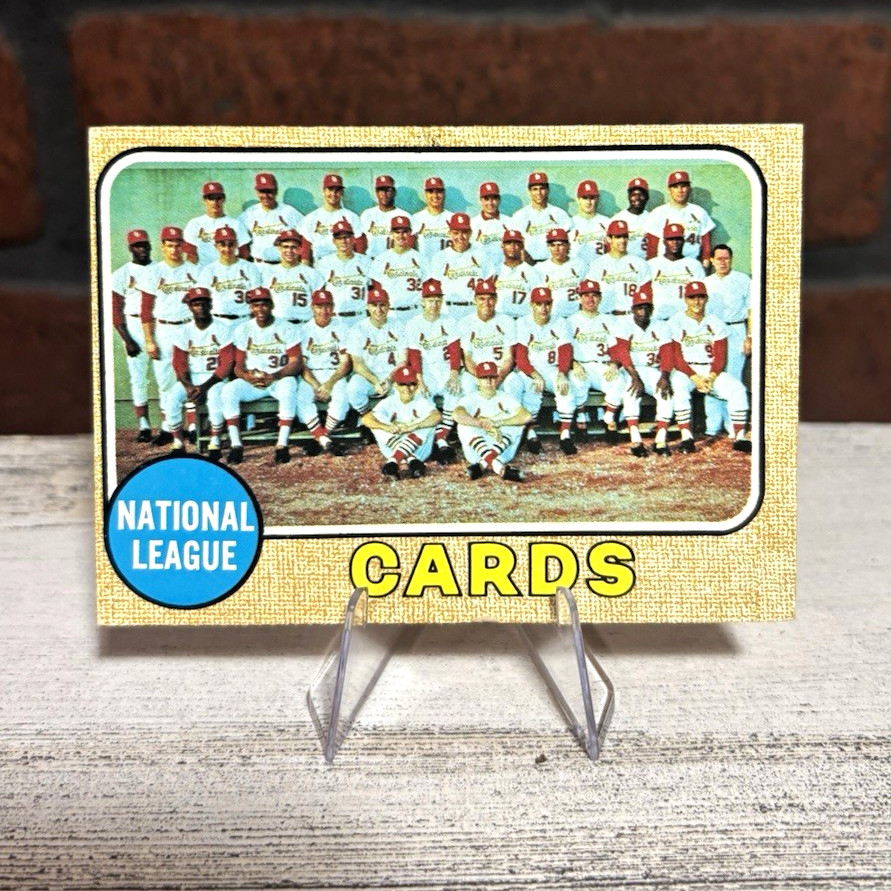 Carta squadra Topps 1968 St. Louis Cardinals 1967 #497 Curt Flood Steve Carlton