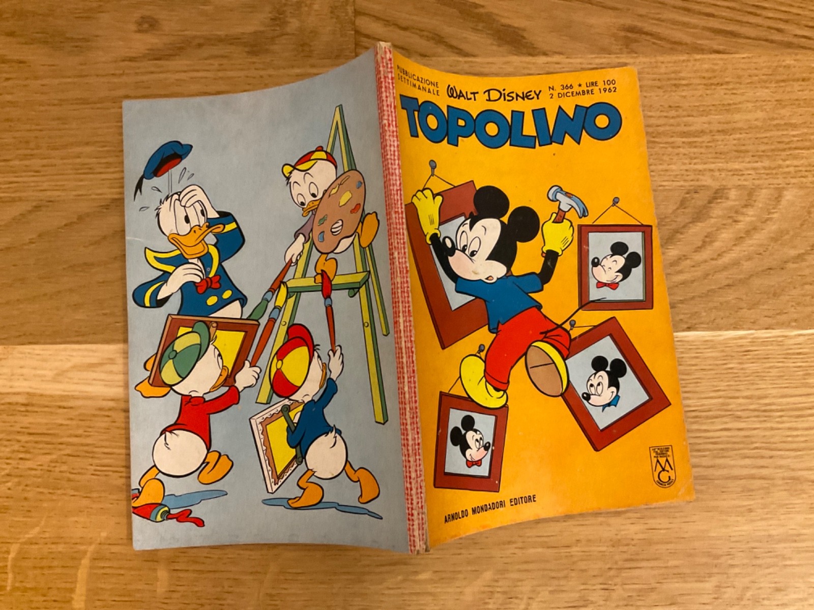 TOPOLINO LIBRETTO N.366 MONDADORI DISNEY 1962 SI BOLLINO, SI FIGURINE, NO CEDOLA