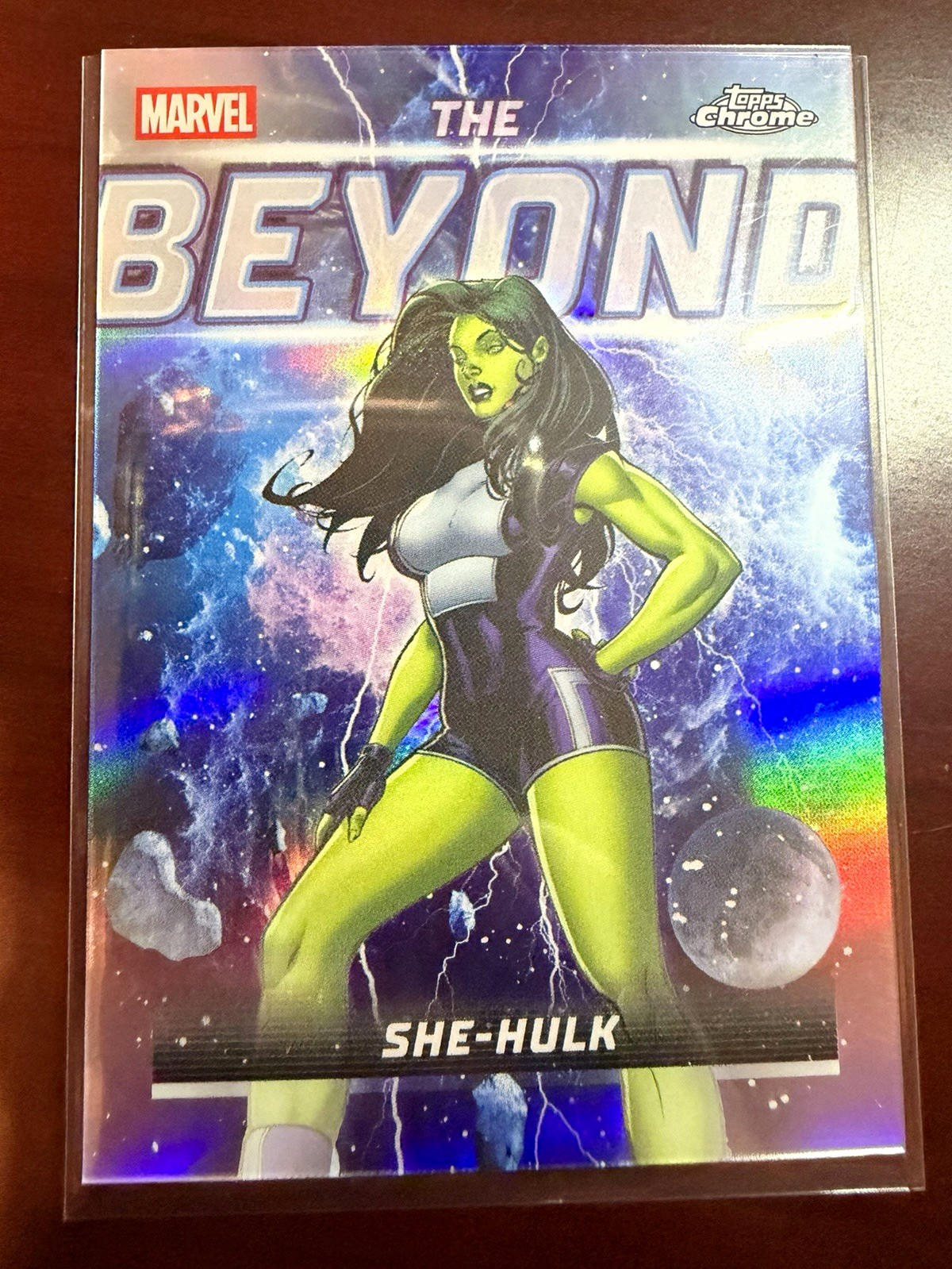 2026 Topps Chrome Marvel Comics The Beyond #TB-17 She-Hulk Insert