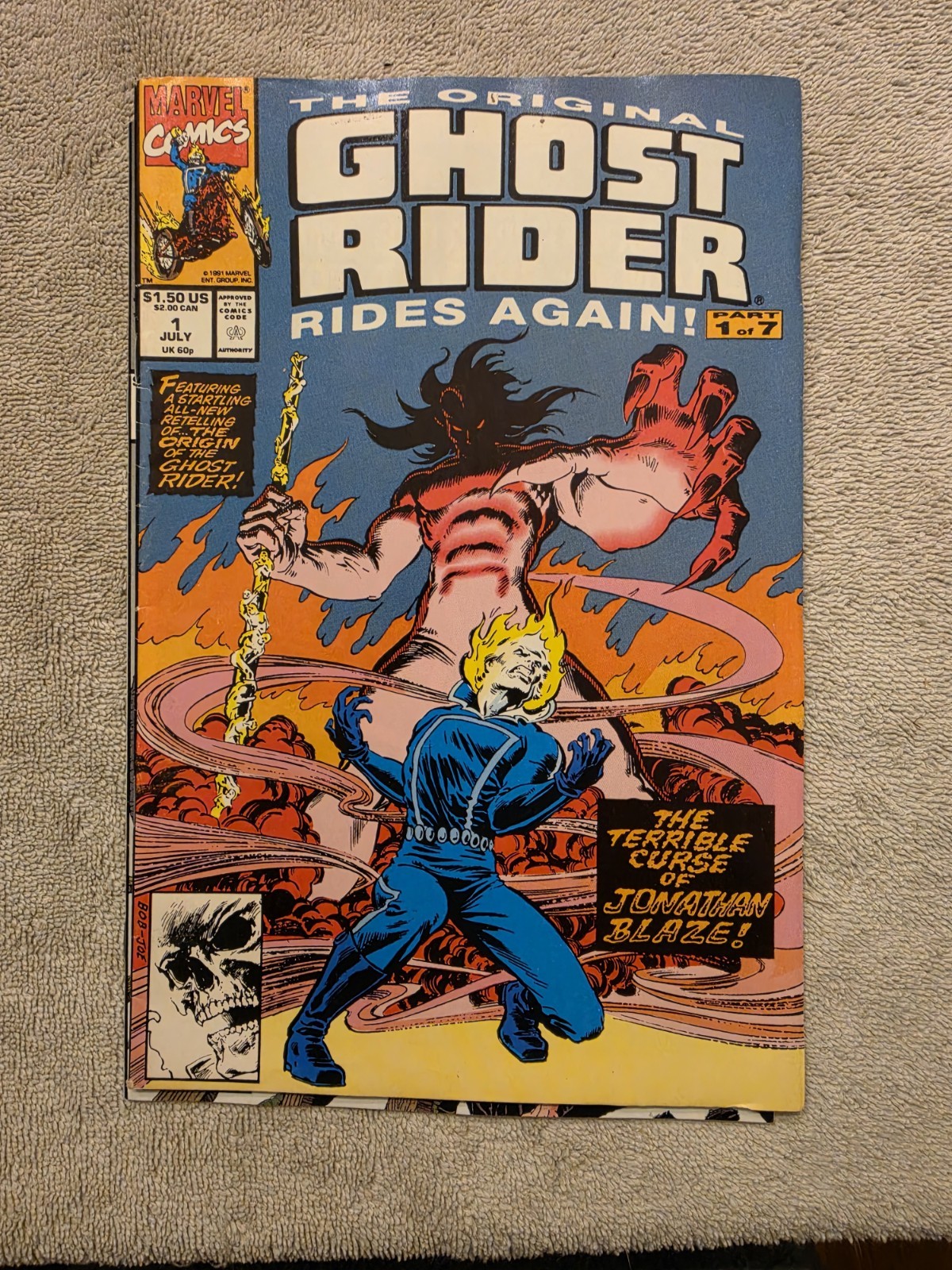 Original Ghost Rider Rides Again #1 (1991) Johnny Blaze Marvel Comics Direct