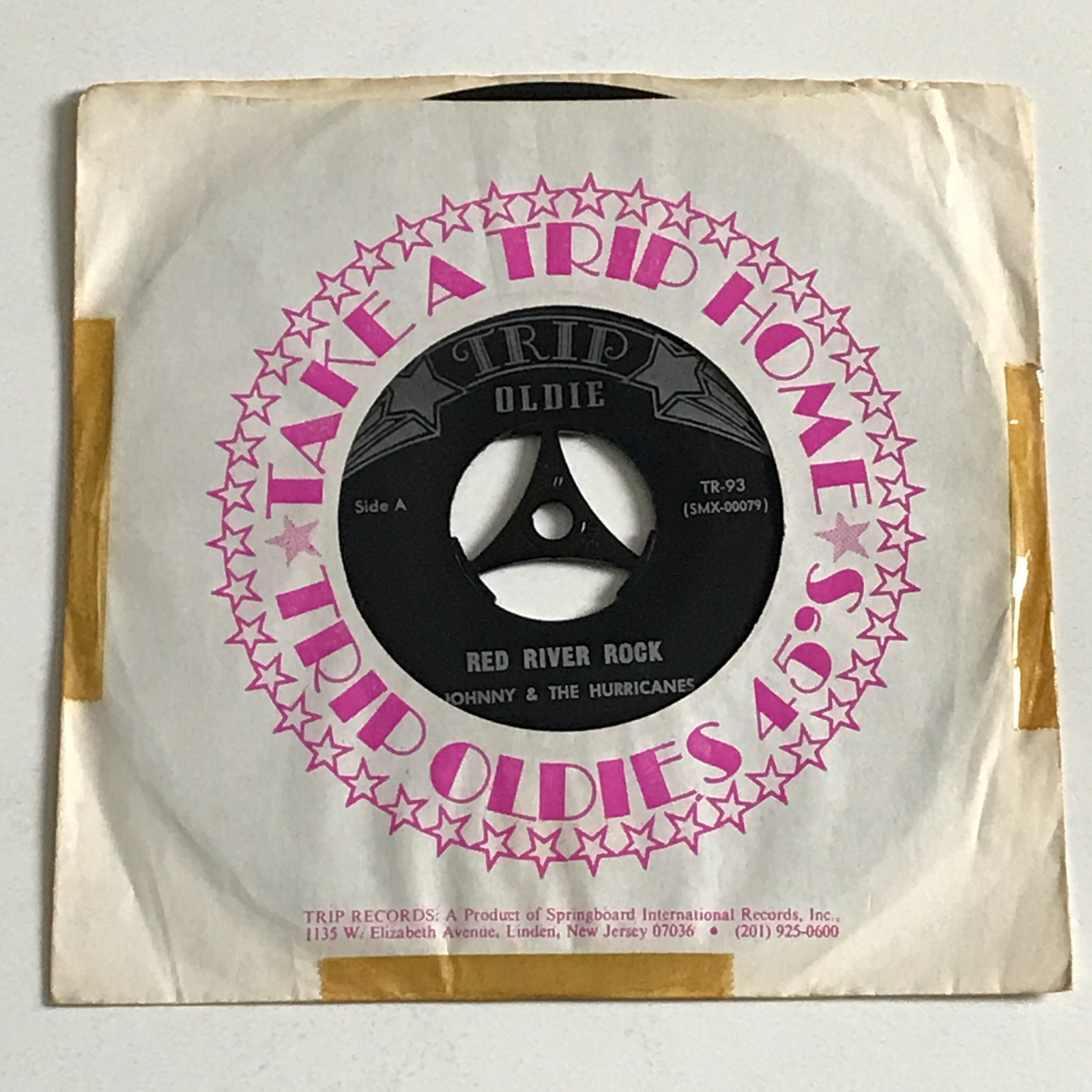 Johnny & The Hurricanes - Red River Rock/Reveille Rock 7" Record - TR-93 VG+
