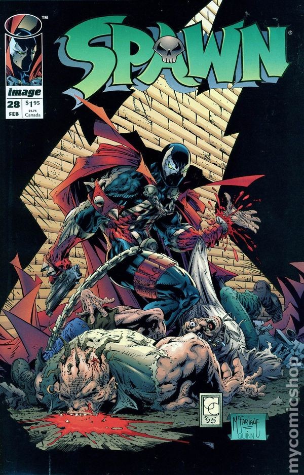 Spawn #28D Variante Diretta VF- 7.5 1995 Immagine Stock