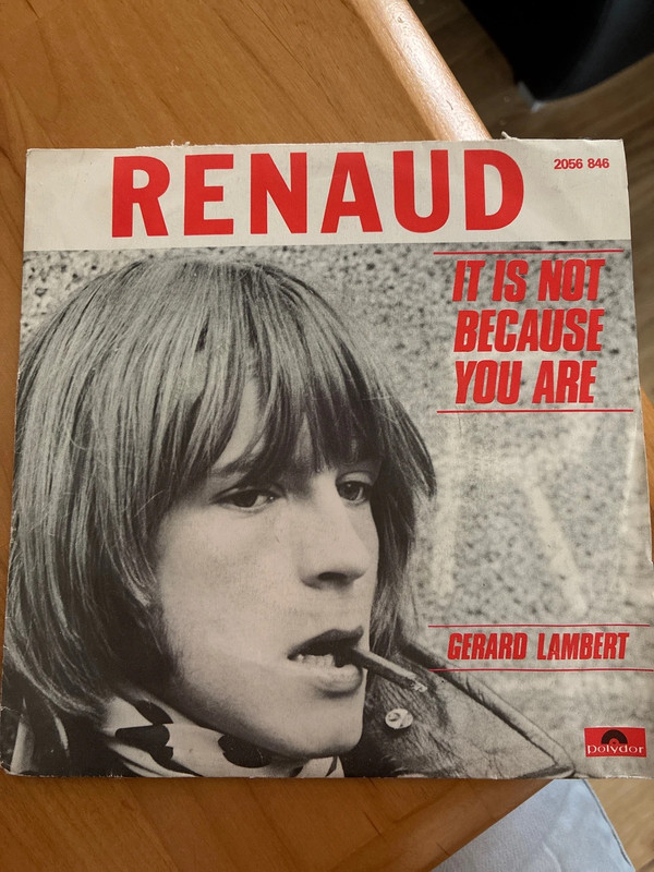 Vinyle « It is not because you are» Renaud