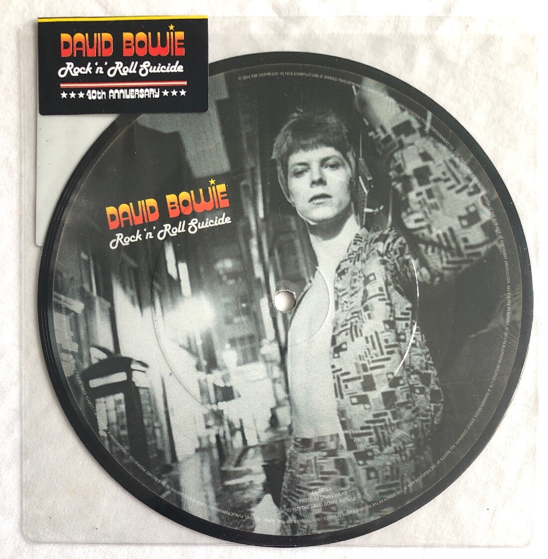 DAVID BOWIE -Rock ‘n’ Roll Suicide- Rare UK 40th Anniversary Picture Disc /Vinyl