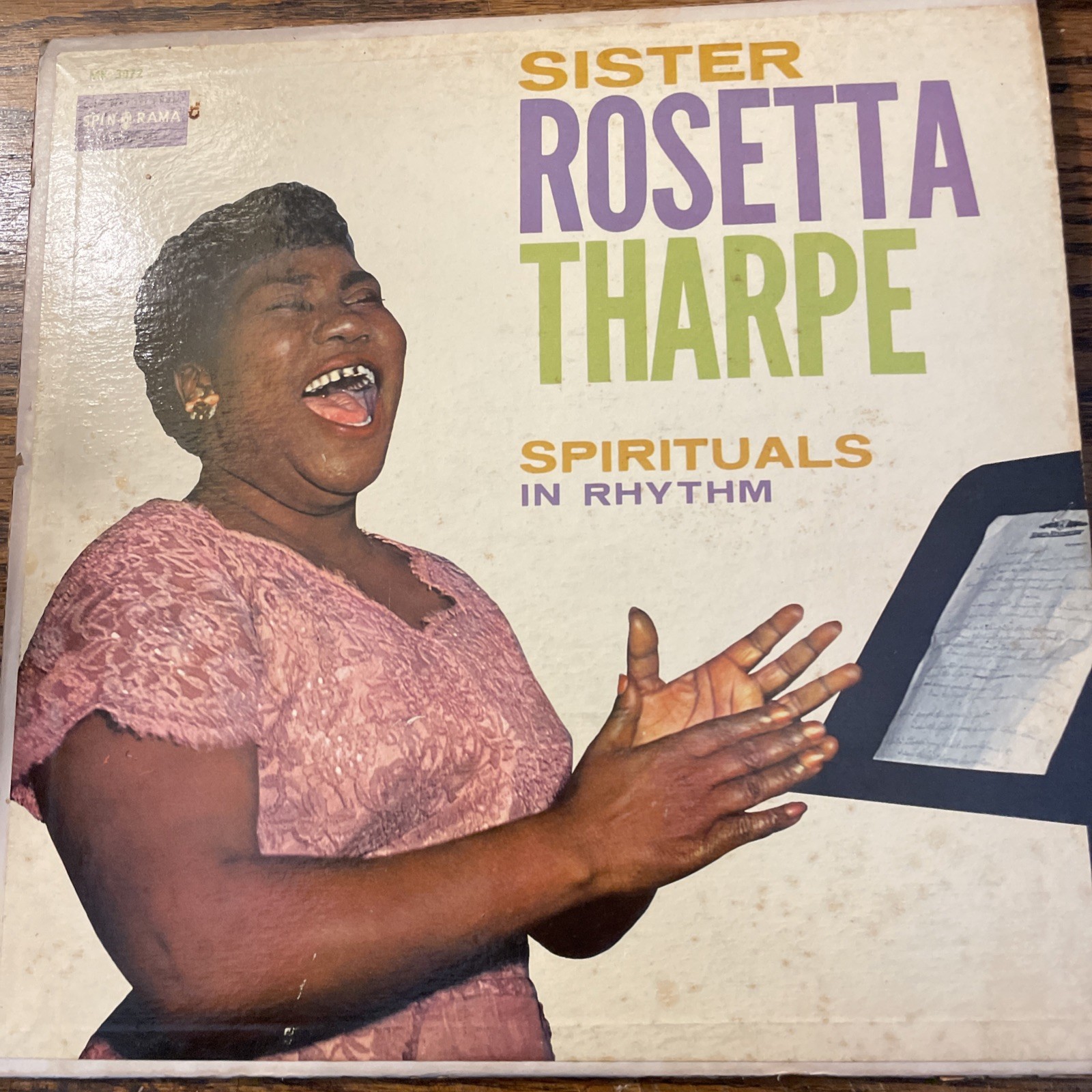 1961 Sister ROSETTA THARPE Spirituals in Rhythm Vinyl LP Mono Spin-O-Rama Record