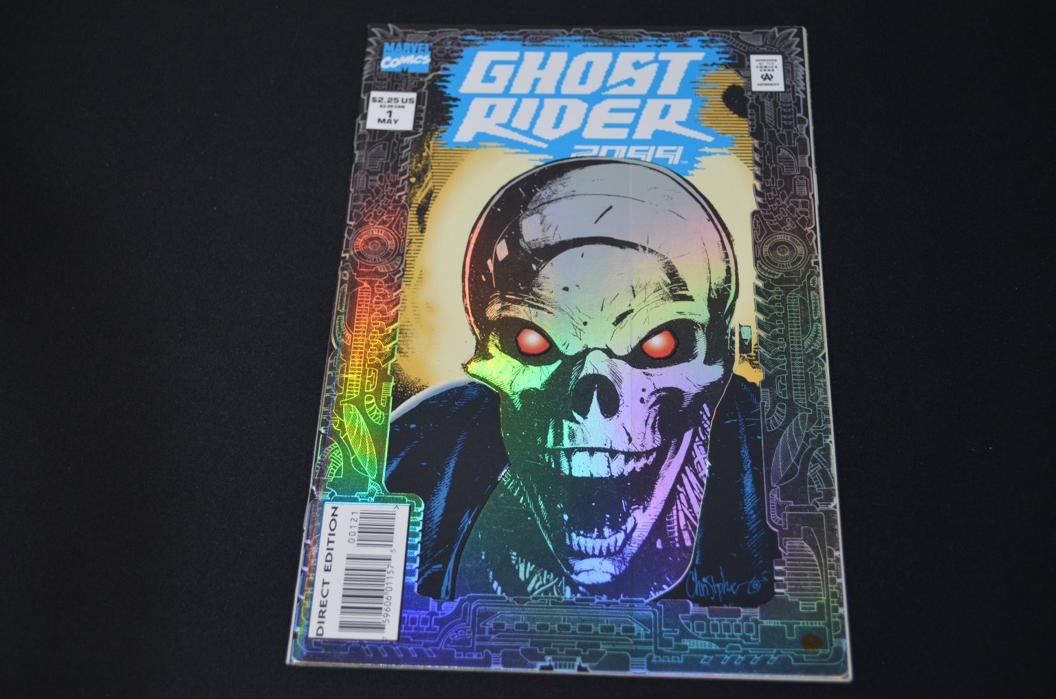 Ghost Rider 2099 #1 Ron Lim Marvel Comics 1994 copertina foil olografica quasi nuova
