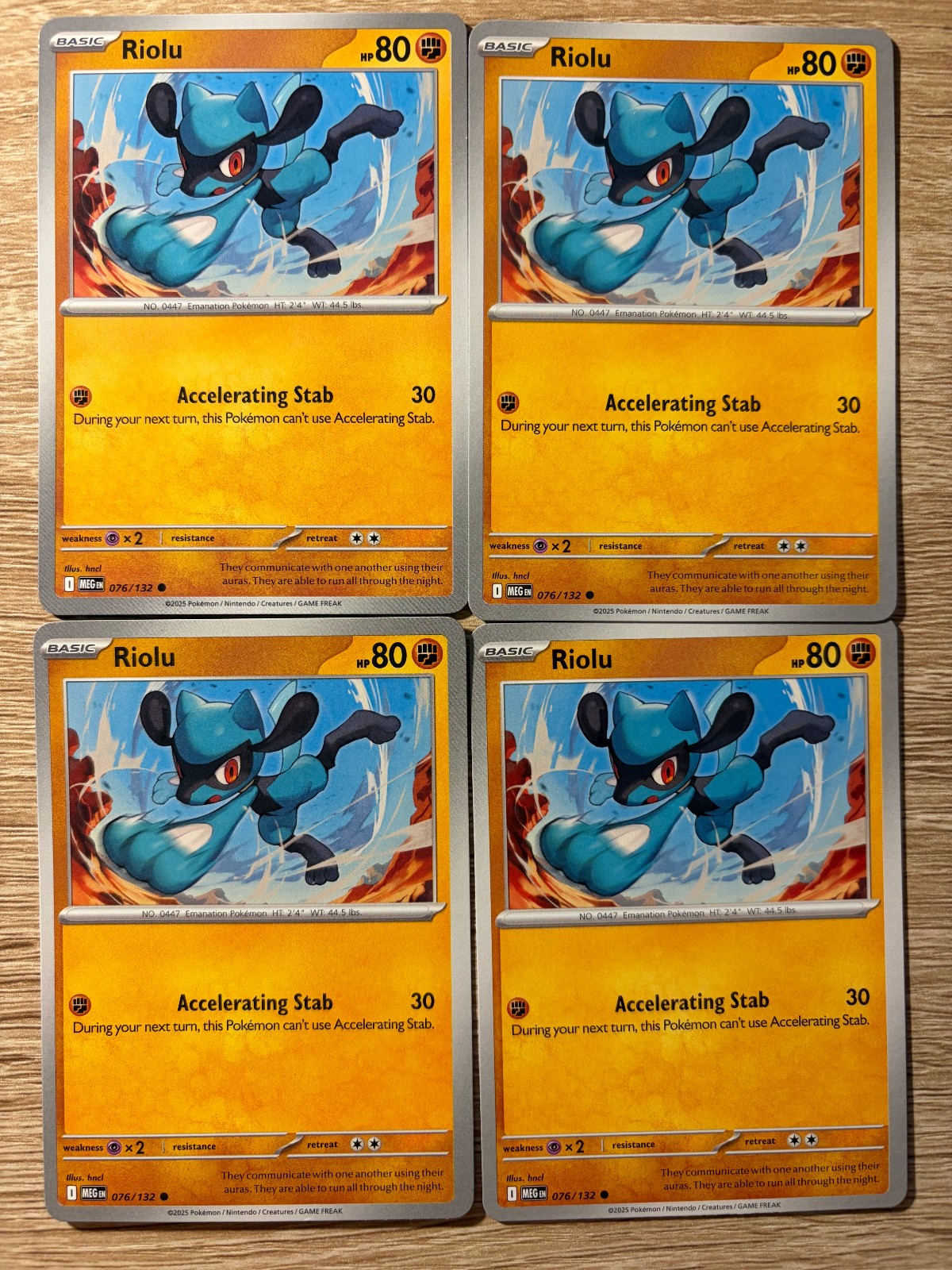 4x Riolu 076/132 Mega Evoluzioni (Regolari). playset pokemon x4. Spedizione gratuita!