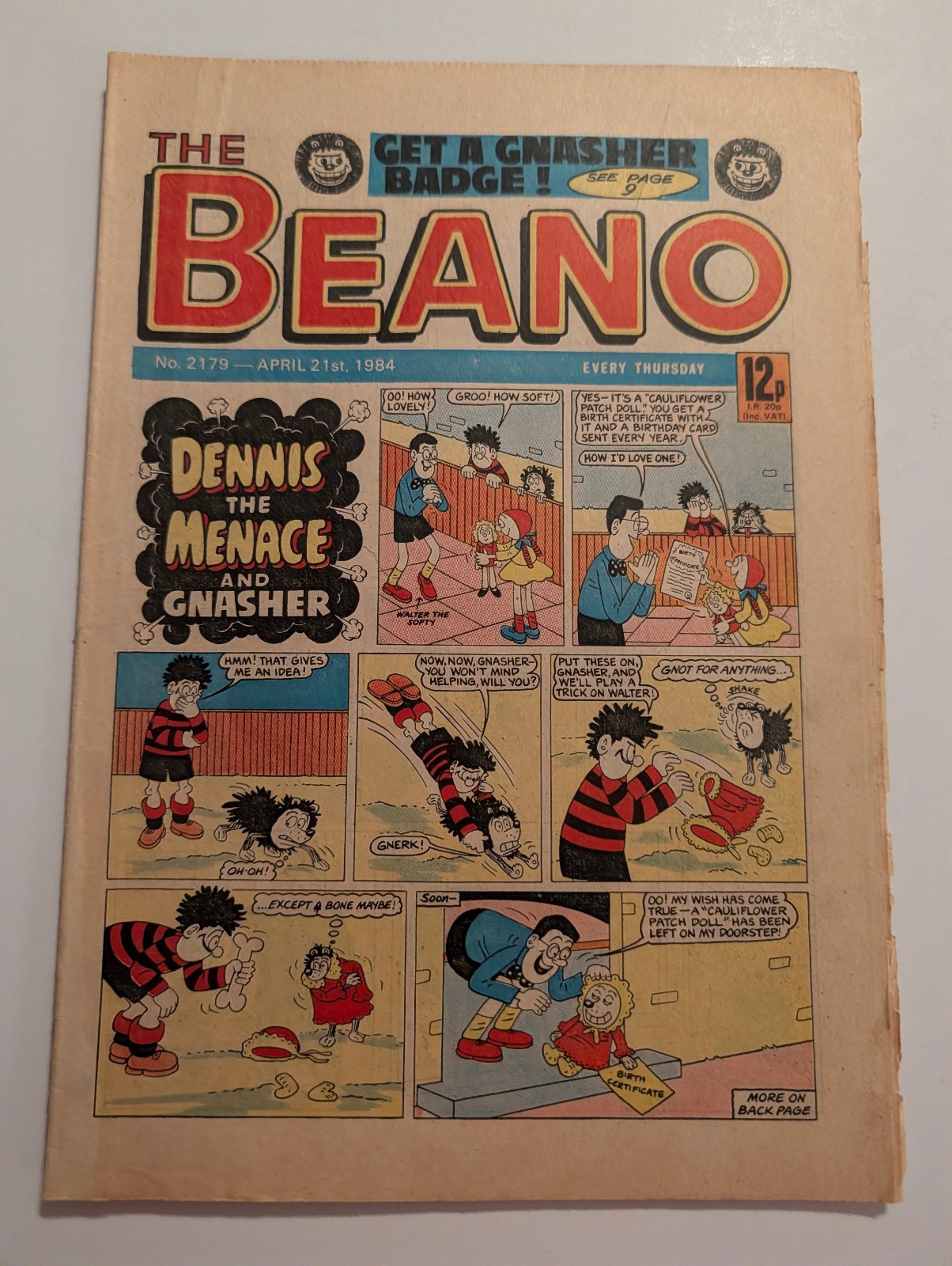 Beano Comic No 2179, April 21st 1984.