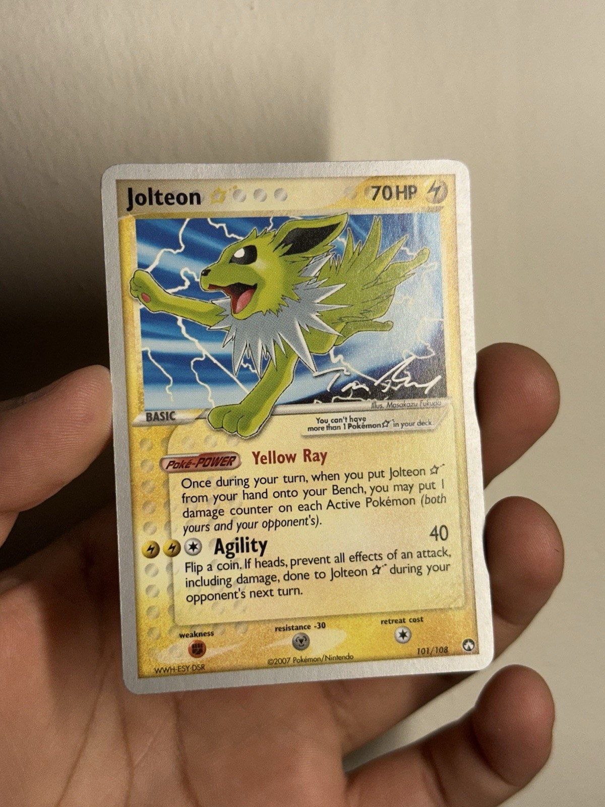 Pokémon Jolteon Star 101/108 Campionati del Mondo 2007 (VEDI FOTO)