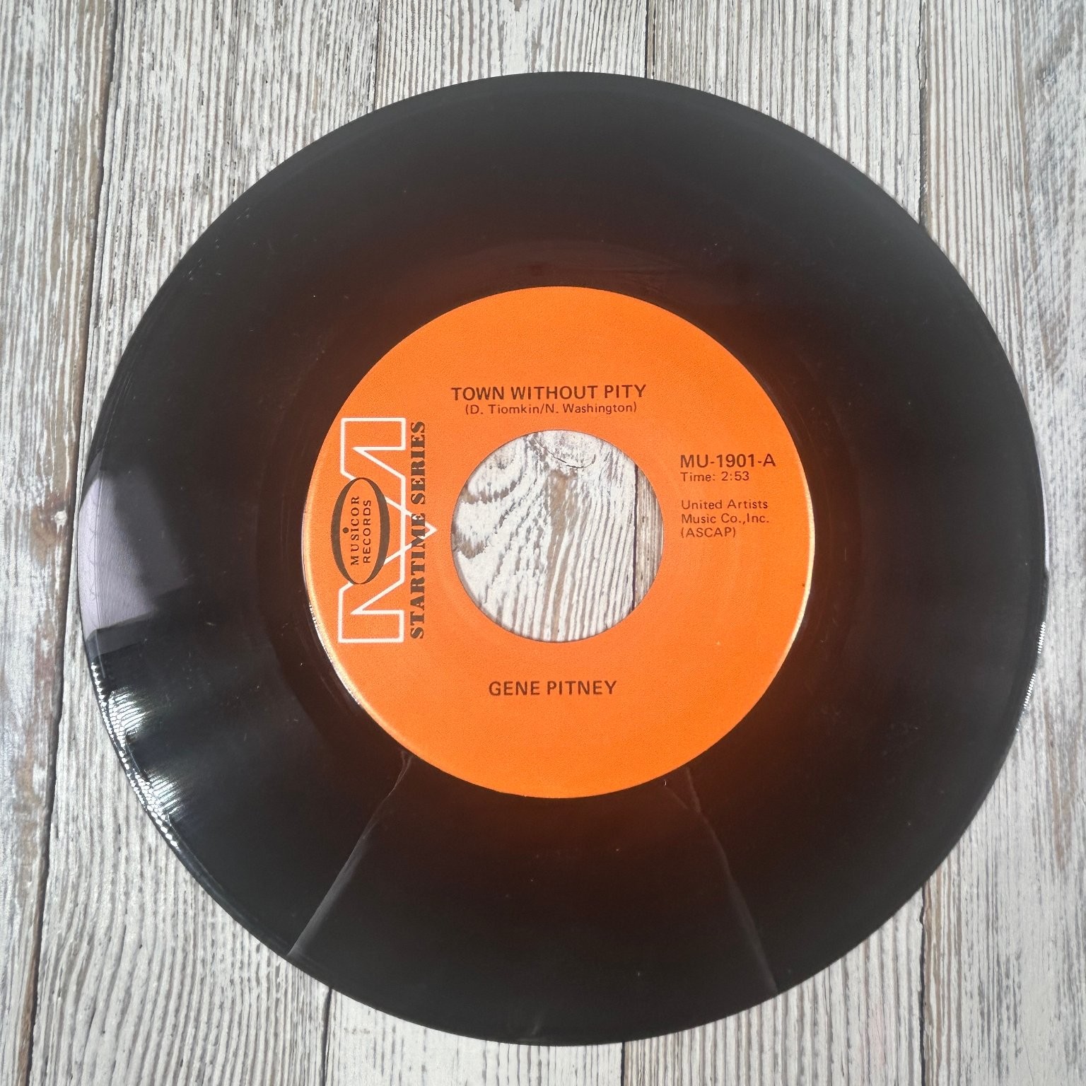 Gene Pitney - Town Without Pity 7" Single Record Musicor Pop 45 RPM