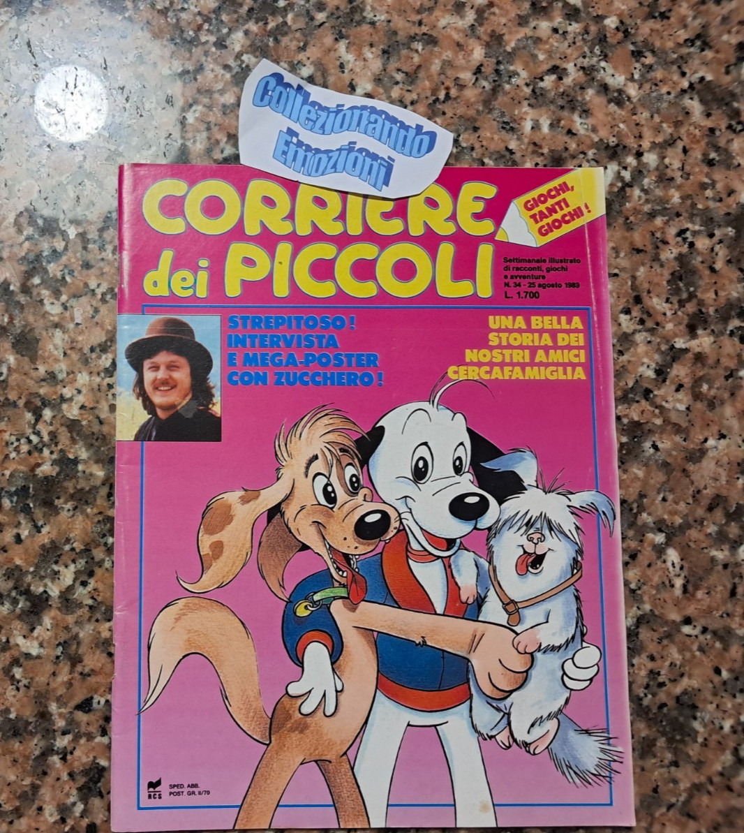 Corriere dei piccoli 34 1989-Zucchero+Poster-Cercafamiglia-Stefi-Milly