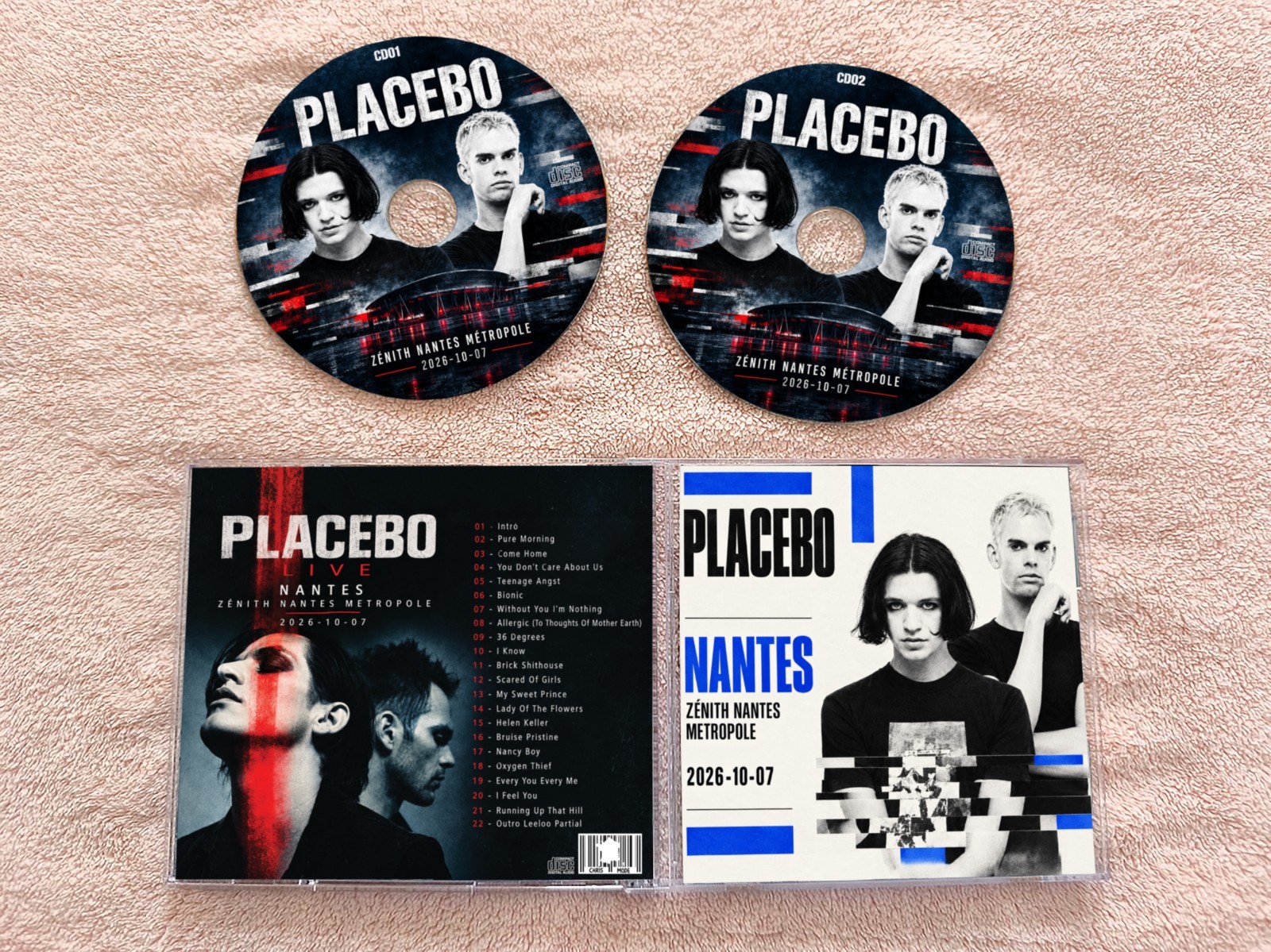 Double CD live Placebo - Nantes - 2026-10-07 - Very Good Audience Recording