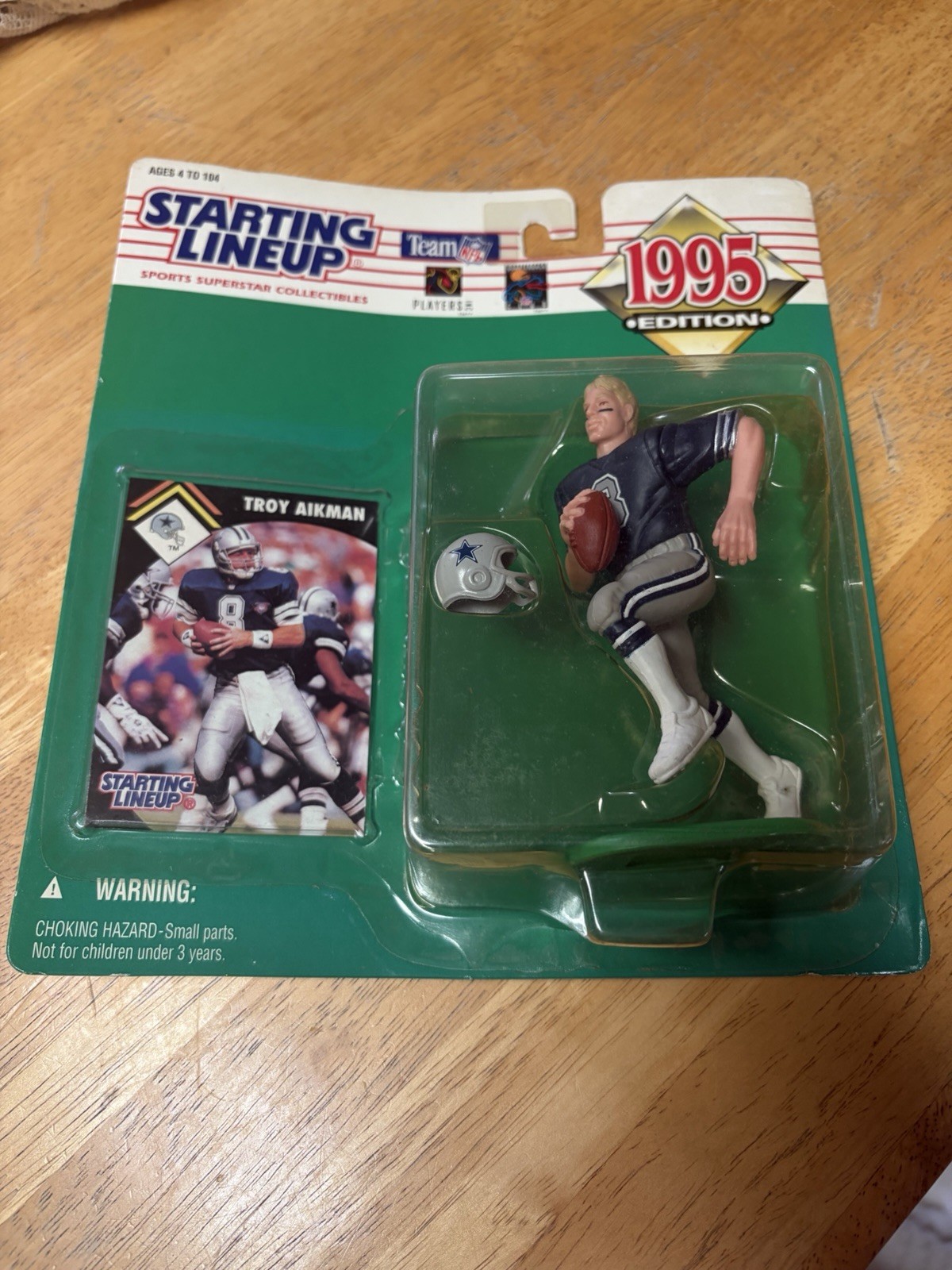 1995 Starting Lineup Troy Aikman Dallas Cowboys Modellino Vintage Kenner NFL