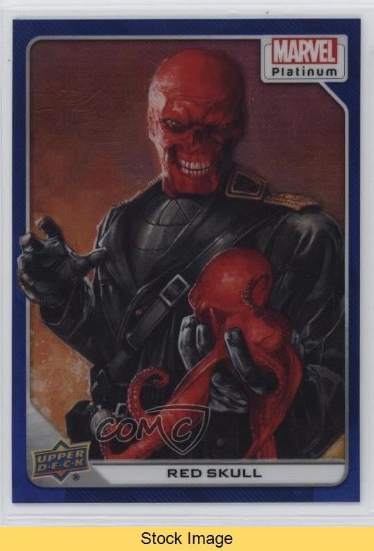 Upper Deck Marvel 2023 Platino Blu Arcobaleno Rosso Teschio #7 LEGGI 1ho3