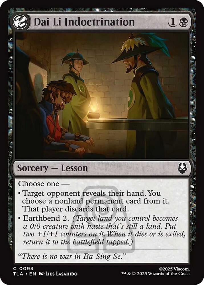 Dai Li Indoctrination 93 Avatar: The Last Airbender Magic: The Gathering NM