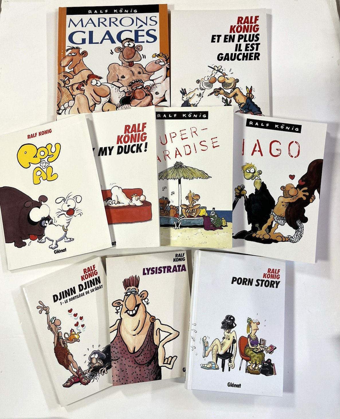 9 BD RALF KÖNIG Glénat humour Iago Super Paradise GLENAT