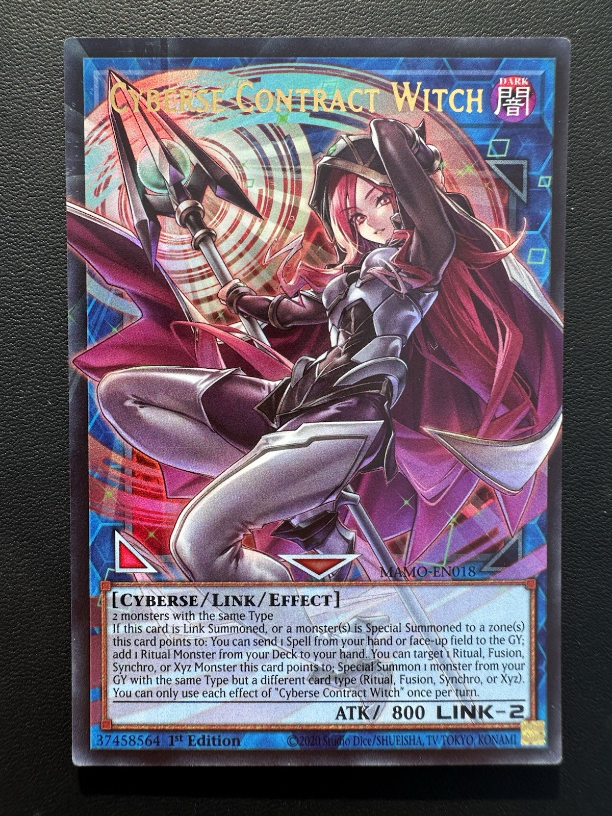 Konami Yu-Gi-Oh! Cyberse Contract Witch arte estesa MAMO-EN018 1° Edizione