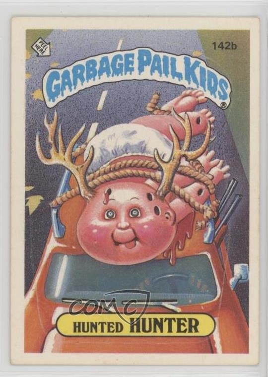 Topps Garbage Pail Kids 1986 Serie 4 Cacciatore Cacciato (One Star Back) #142b 1g57