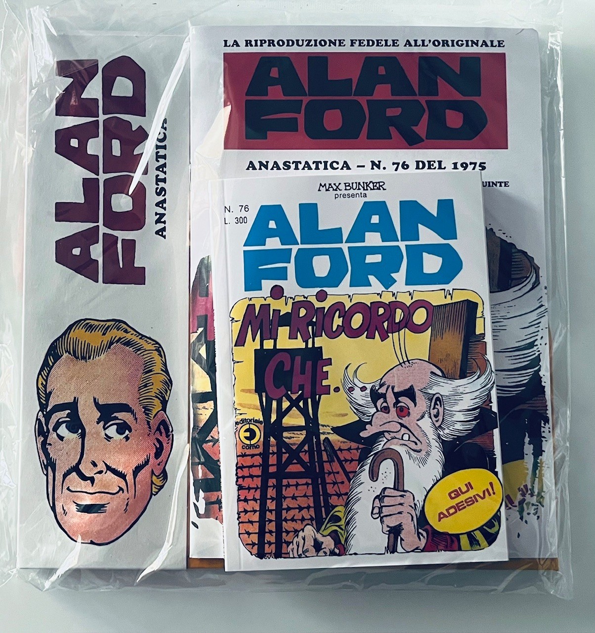 ALAN FORD ANASTATICA N°76  GAZZETTA SPORT BLISTERATO CON ADESIVI E RACCOGLITORE